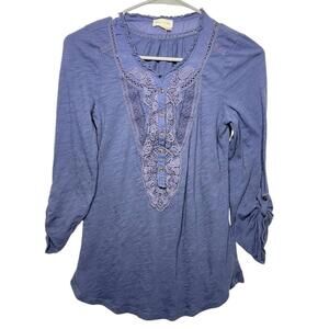 Anthropologie Meadow Rue Vintage Style Cottagecore Cotton Top Size XS